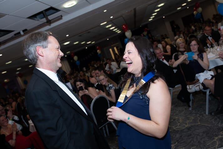Outgoing and incoming BCVA Presidents