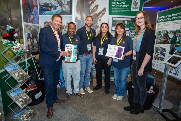 The Donkey Sanctuary won the Veterinary Practice Best Shell Scheme Stand Award