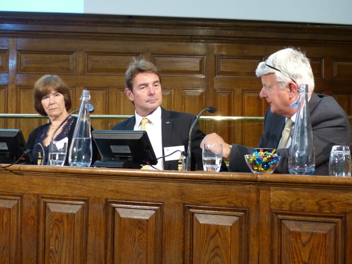 Sarah Wolfensohn, Simon Wheeler and Stuart Carmichael (left to right) took part in “The Big Debate” on insurance and quality of life