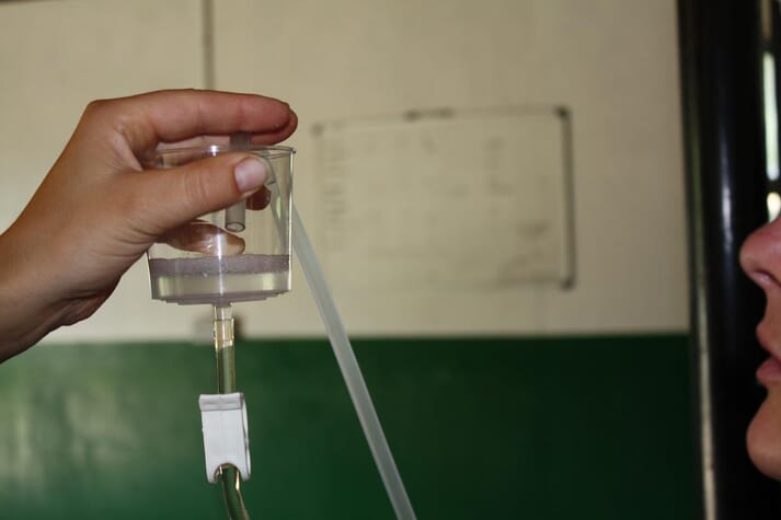 FIGURE 2 An embryo flushing catheter attached to Y tubing, facilitating lavage of the uterus