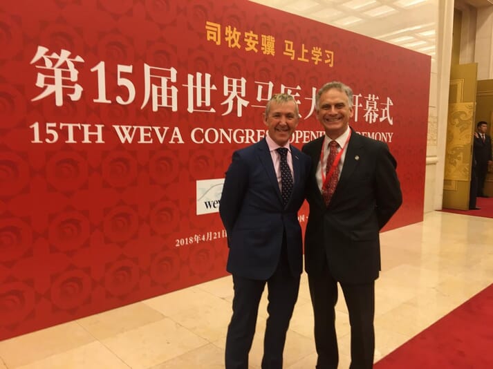 Jonathan Pycock and Chris Riggs at the WEVA Conference opening ceremony