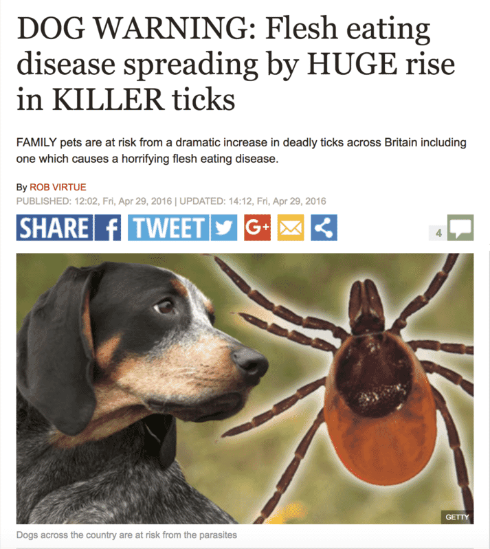 FIGURE 1 Don’t let the facts get in the way of a good tick headline