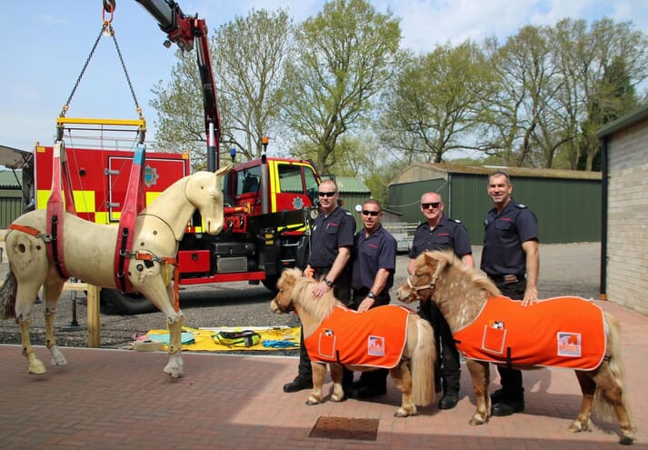FIGURE 1 The West Sussex Fire Brigade were in attendance to demonstrate how they rescue horses from mud and water